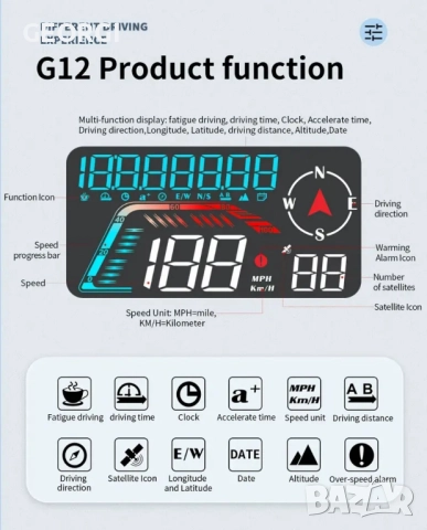 Gps спидометър километраж G12, снимка 17 - Друга електроника - 51759463
