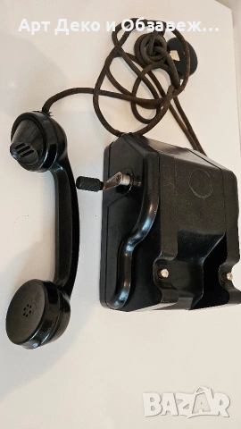 Стар бакелитен телефон, снимка 4 - Антикварни и старинни предмети - 53973564