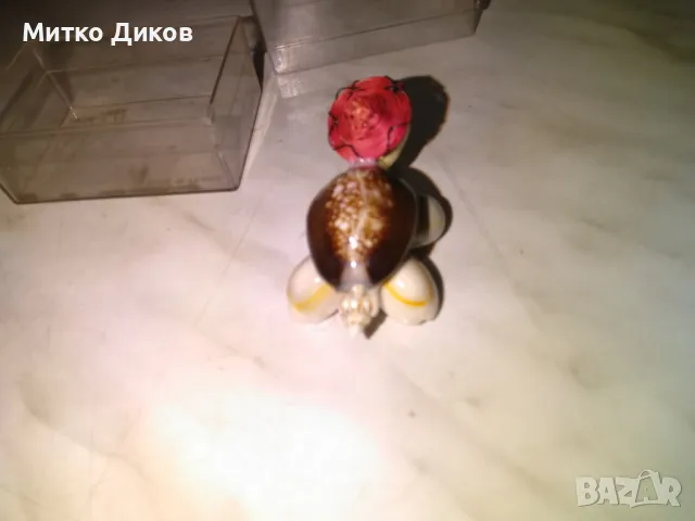 Миниатюрна костенурка от морски дарове ръчно направена с подарък морско око, снимка 4 - Декорация за дома - 49798105
