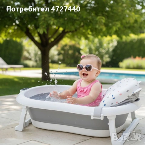 Сгъваема бебешка вана, снимка 2 - За банята - 53341104