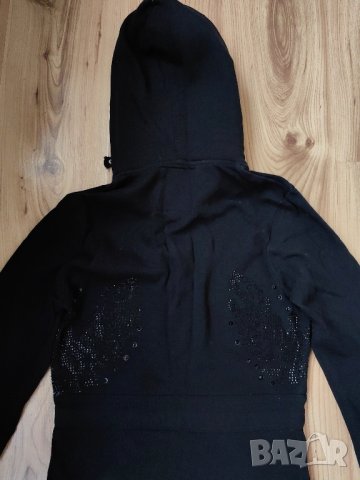 LЕЕ COOPER  дамски суичър с камъни оригинал, размер М, slim fit, черен, много запазен, снимка 2 - Суичъри - 11117127