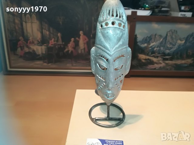 МЕТАЛНА МАСКА-СВЕЩНИК-32Х11СМ-ВНОС ШВЕИЦАРИЯ, снимка 2 - Колекции - 30009328