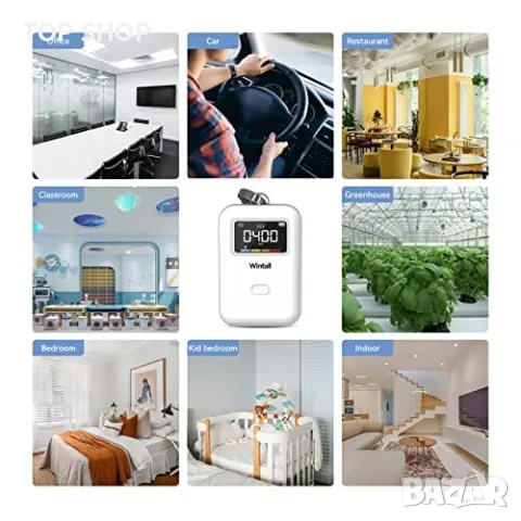 Нов монитор за качеството на въздуха CO2 въглероден оксид детектор, снимка 7 - Други стоки за дома - 49552109