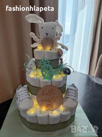 Торта от памперси , снимка 6 - Пелени, памперси - 51098112