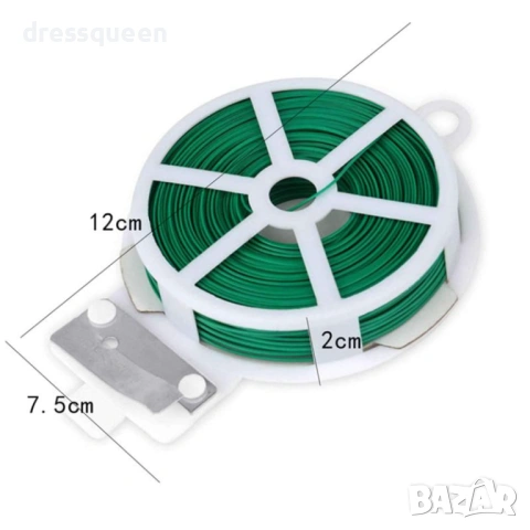 4513 Градинска тел 100 м с вграден резец за лесно подвързване, снимка 2 - Други - 53877637