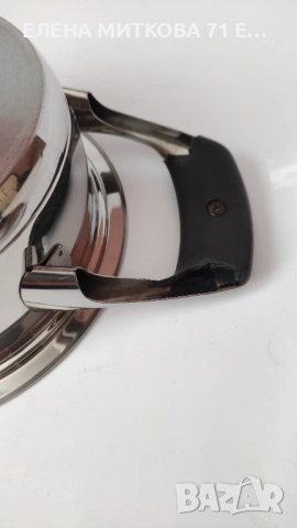 АМС швейцарски масивни тенджерки от стомана с двойно дъно- с термо капаци, снимка 13 - Съдове за готвене - 54184275