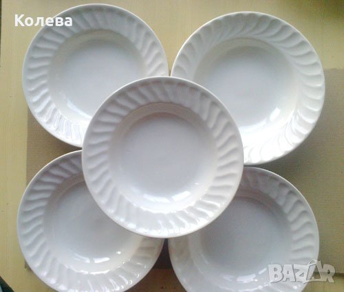 4 бели чинии, снимка 2 - Чинии - 29466248