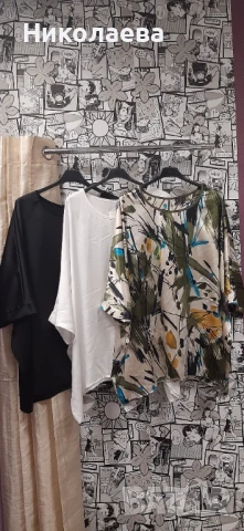 Стилна Макси Туника от Сатен!, снимка 2 - Туники - 50726384