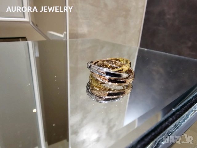 CARTIER Trinity Classic Унисекс Пръстен, снимка 6 - Пръстени - 52843798