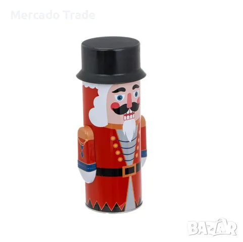 Коледна кутия Mercado Trade, За сладки, Метал, Войник, снимка 3 - Кутии за храна - 47661096