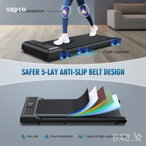 Компактна бягаща пътека, снимка 4 - Фитнес уреди - 51176545