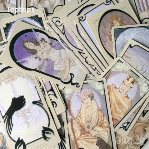 Елегантнo таро: Golden Art Nouveau Tarot & Etherial Visions & Egyptian Art Nouveau Tarot, снимка 10 - Карти за игра - 42293138