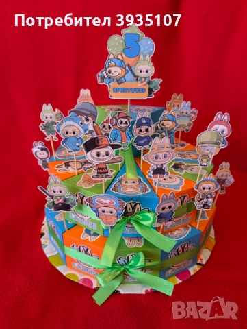 Картонена торта Лабубу, снимка 6 - Други - 51975211