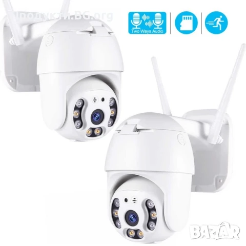 Водоустойчива, безжична камера с нощно видеонаблюдение и запис на карта