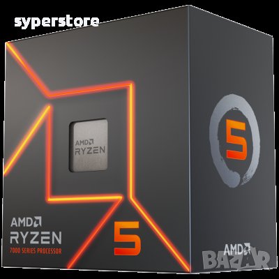 Процесор за компютър AMD CPU Desktop Ryzen 5 6C/12T 7600 5.2GHz Max, 38MB,65W,AM5 SS30503