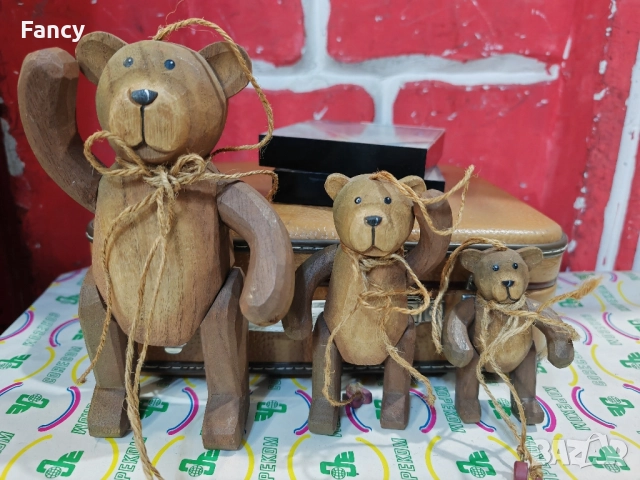 Ръчно изработени дървени мечета, снимка 10 - Антикварни и старинни предмети - 52481462