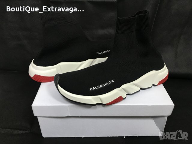 Мъжки обувки Balenciaga /Speed Black/White/Red !!!, снимка 6 - Спортни обувки - 32194706