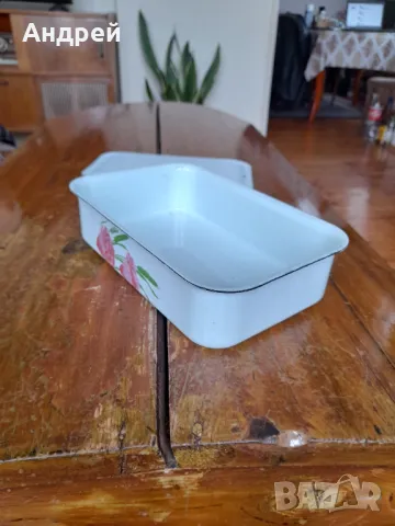 Стара емайлирана кутия за храна #4, снимка 3 - Други ценни предмети - 48716264