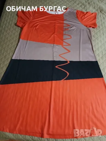 НОВА 4xl раз.58 ПРЕКРАСНА ЧЕРВЕНА ЛЯТНА РОКЛЯ ОТ ФИНО ТРИКО, снимка 4 - Рокли - 49589606