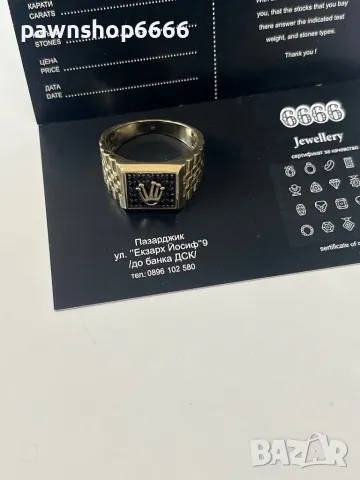 Златен пръстен 14 К - мъжки, снимка 2 - Пръстени - 50068955