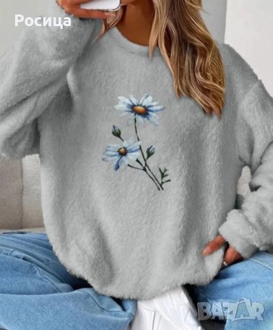 Дамска блуза с дълъг ръкав размер 4ХЛ нова 