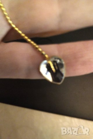 Позлатено сребърно колие със сваровски кристалразпродажба , снимка 3 - Колиета, медальони, синджири - 31437683