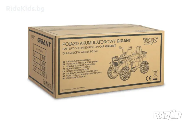 Детско ATV GIGANT Червено – 4x4, до 30 кг, с Музика, снимка 12 - Детски велосипеди, триколки и коли - 49972253