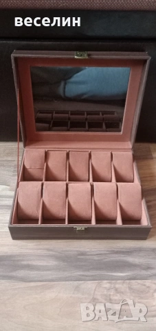 Луксозна кутия за 10 часовника от еко кожа