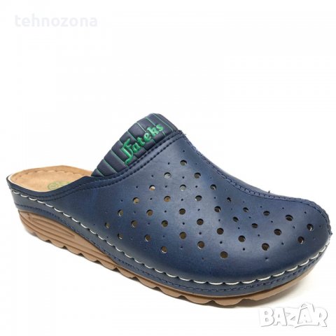 Дамски чехли тип сабо Fateks, тъмно сини, снимка 2 - Чехли - 36884133