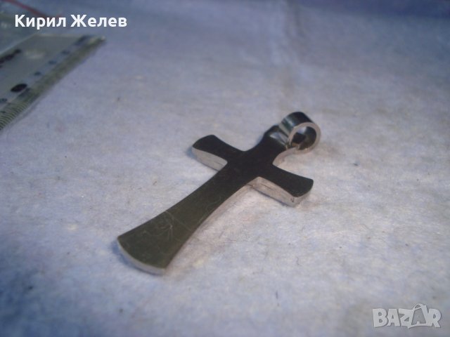 СТАР СТОМАНЕН ФЕШЪН-АРТ НАГРЪДЕН КРЪСТ НЕРЪЖДАЕМА СТОМАНА 27529, снимка 6 - Колиета, медальони, синджири - 36954631
