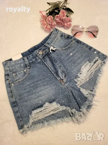 Къси Панталонки с камъчета , снимка 3 - Къси панталони и бермуди - 50417130