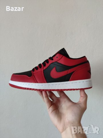 Nike Air Jordan 1 Low Reverse Bred Нови Оригинални Обувки Червени Черни Размер 42 Номер Маратонки , снимка 4 - Маратонки - 39174824