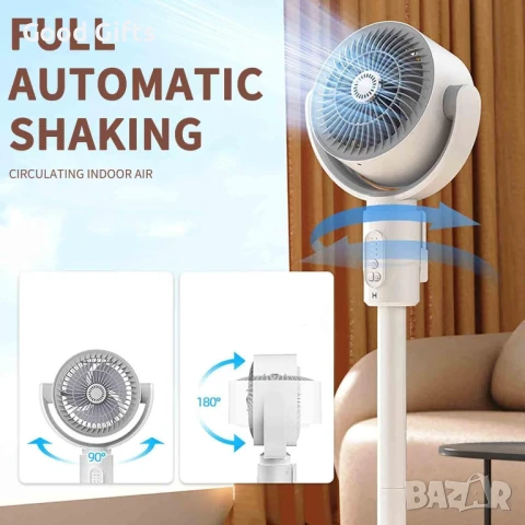 Интелигентен вентилатор 3 в 1 с дистанционно – тиха работа, таймер и 3 височини, снимка 3 - Други стоки за дома - 51061288