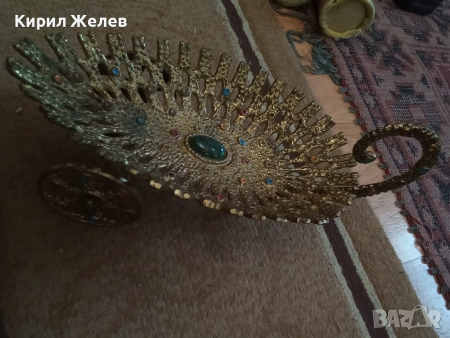 Месингова количка 51724, снимка 3 - Антикварни и старинни предмети - 52103632