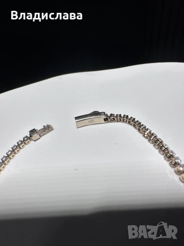 Златна тенис гривна 3,17гр 14к, снимка 2 - Гривни - 53071280