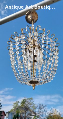 Старинен полилей/плафон 3ка, снимка 2 - Лампи за таван - 42865071