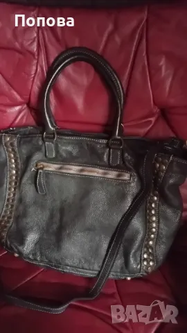 "Vera Pelle" чанта естествена кожа производство Италия, снимка 6 - Чанти - 48245260