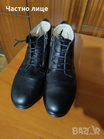 Ортопедични обувки-боти, без бомбе и ръбове, телешка кожа, снимка 2 - Мъжки боти - 53228043