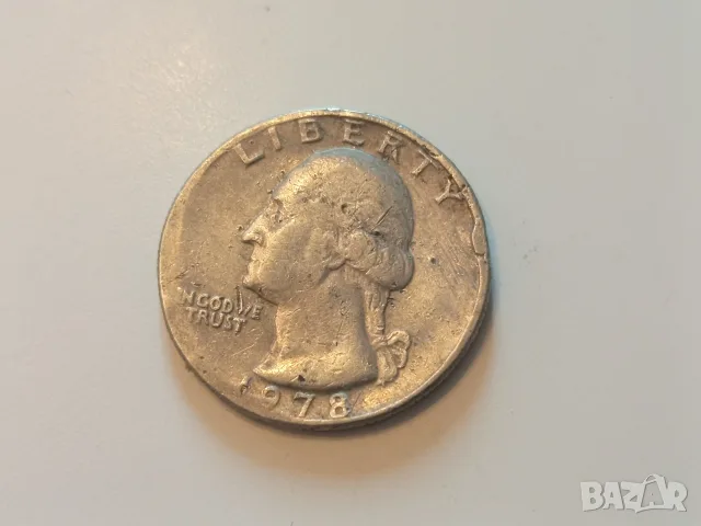 Монета 1978 Съединени Щати Washington Quarter - 25 Cents, снимка 3 - Нумизматика и бонистика - 55958431