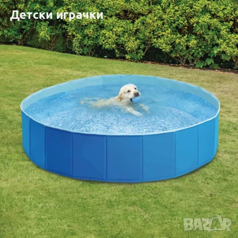 Басейн за домашни любимци Intex, 152 x 30 cм, Сгъваем, Син, снимка 1