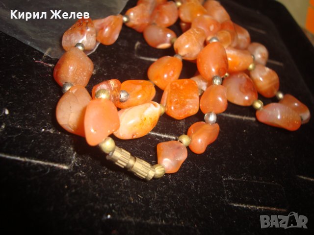 РЕТРО КОЛИЕ от НАТУРАЛЕН ХАЛЦЕДОН РЪЧНА ИЗРАБОТКА РАЗКОШНО 12725, снимка 12 - Колиета, медальони, синджири - 30625204