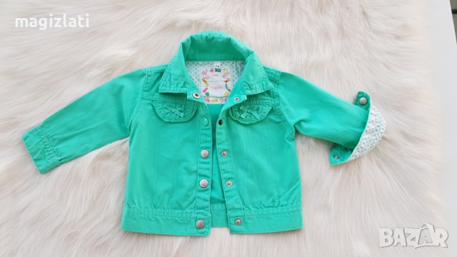 Бебешко дънково яке 6-9 месеца , снимка 9 - Бебешки якета и елеци - 42289652