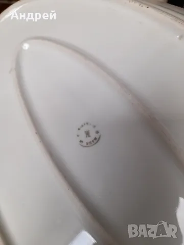 Стара порцеланова чиния,плато #9, снимка 7 - Други ценни предмети - 47396640