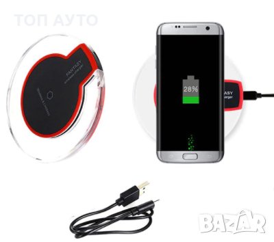 Безжично Зарядно Устройство QI Induction Wireless Charger, снимка 5 - Безжични зарядни - 30162897