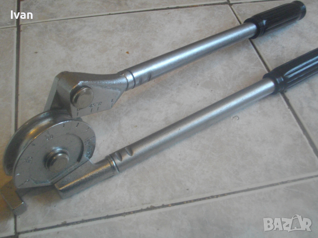 ф14мм Нов Немски Ръчен Тръбогиб-Уред За Огъване Меки/Полутвърди Тръби-Радиус 45мм/Огъване 0-180 Град, снимка 2 - Други инструменти - 44668007