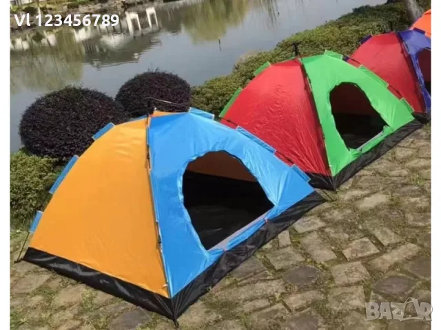 Просторна и удобна триместна туристическа палатка с размери 220х250х160 см