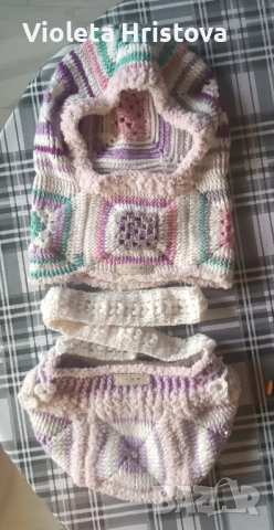 Комплект шапка и чантичка.