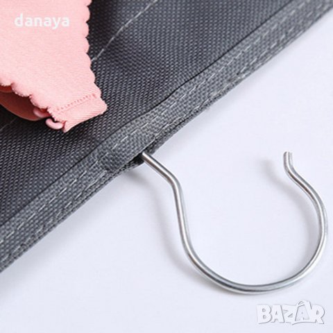 1006 Двулицев висящ органайзер за гардероб с вградена закачалка 30 отделения, снимка 6 - Органайзери - 25876607