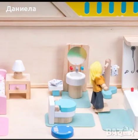 Детска дървена къща за кукли , снимка 6 - Играчки за стая - 48154338