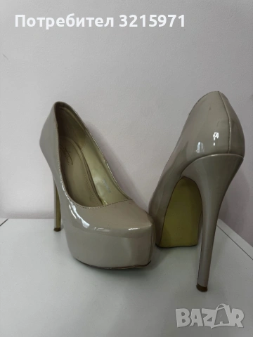 Обувки на висок ток, като нови, снимка 2 - Дамски обувки на ток - 53973986